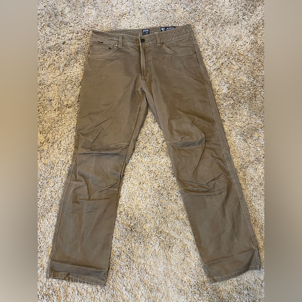 Kuhl Men's Vintage Patina Rydr Outdoor Pants 33x32 Brown Canvas Duck Mountain